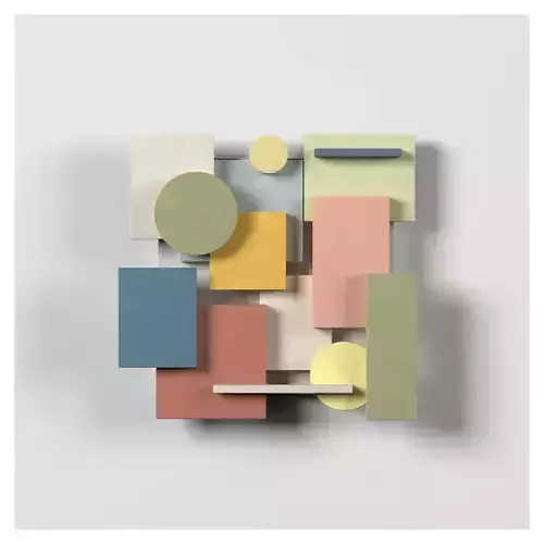 Wall Colored shapes Decoration - 30x30 - Collection - Part 4