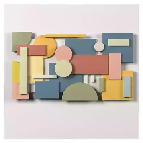 Wall Colored shapes Decoration - 90x50 - Collection - Part 5