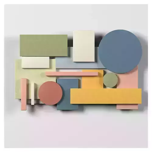 Wall Colored shapes Decoration - 60x35 - Collection - Part 6