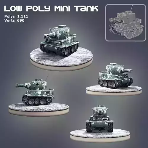 Low poly Mini Tank