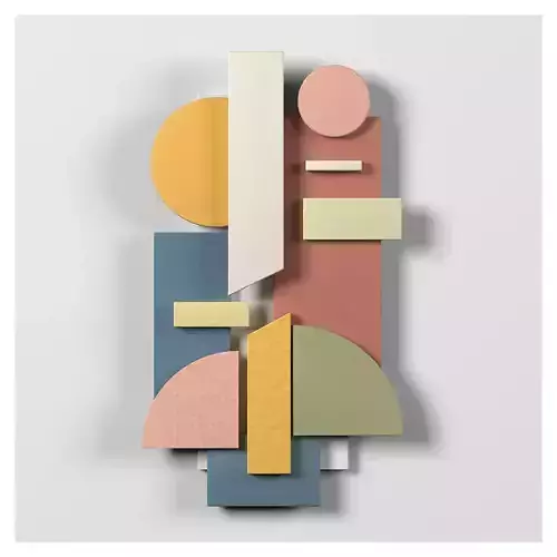 Wall Colored shapes Decoration - 35x60 - Collection - Part 8