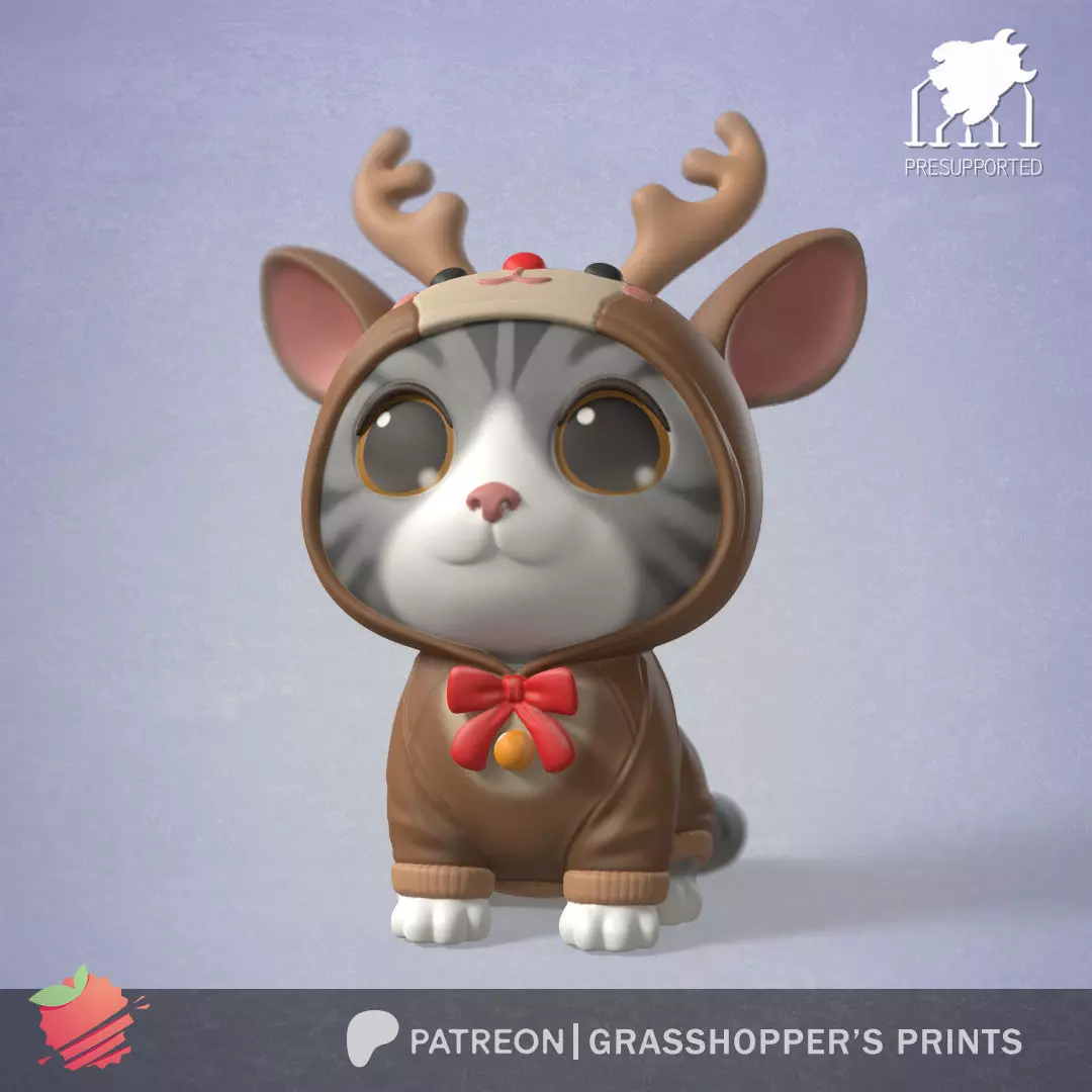 Costumed Cat Deer 3D print model