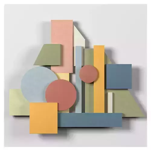 Wall Colored shapes Decoration - 90x50 - Collection - Part 9