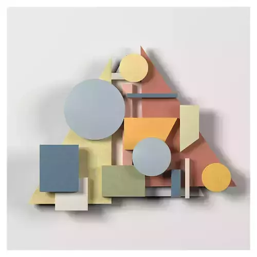 Wall Colored shapes Decoration - 60x40 - Collection - Part 10