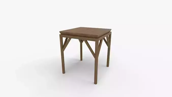 Antiques Atlas Mid Century Bamboo Table 3D model 6