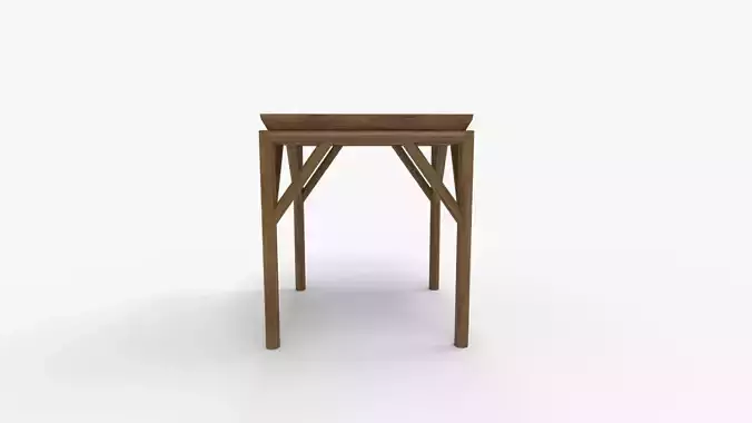 Antiques Atlas Mid Century Bamboo Table 3D model 7