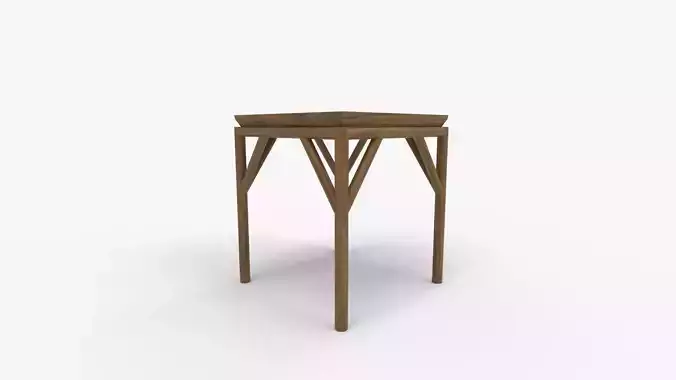 Antiques Atlas Mid Century Bamboo Table 3D model 3