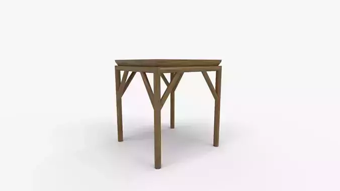 Antiques Atlas Mid Century Bamboo Table 3D model 2