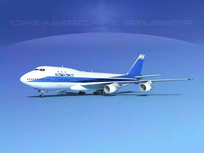 Boeing 747-100 Jumbo Jet El Al 3D model