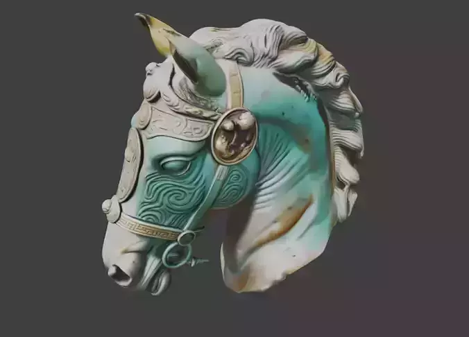 Majestic Ceremonial Horse Bust