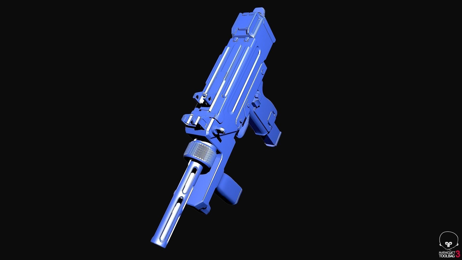 Minebea PM-9 uzi varient Low-poly 3D model_5