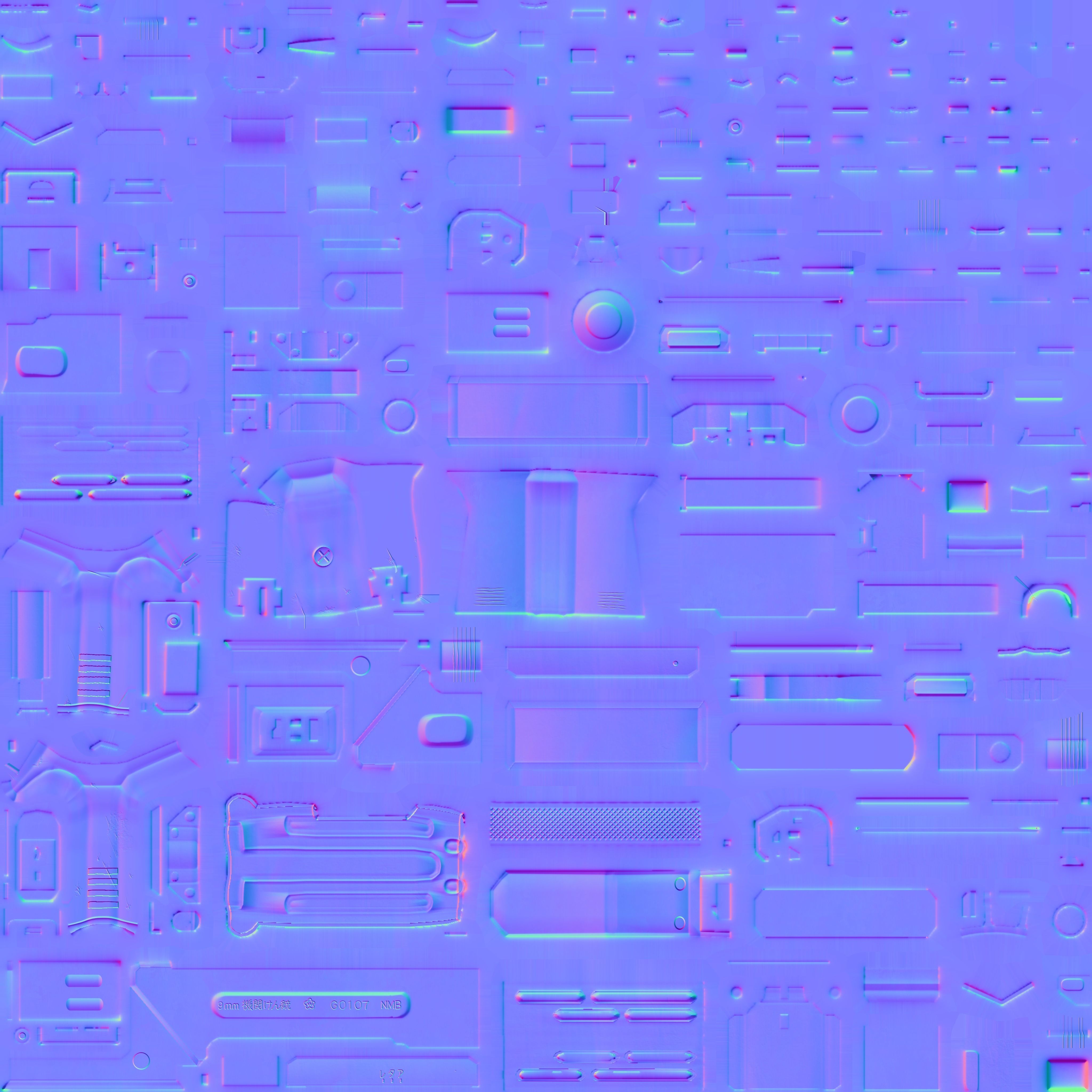 Minebea PM-9 uzi varient Low-poly 3D model_8