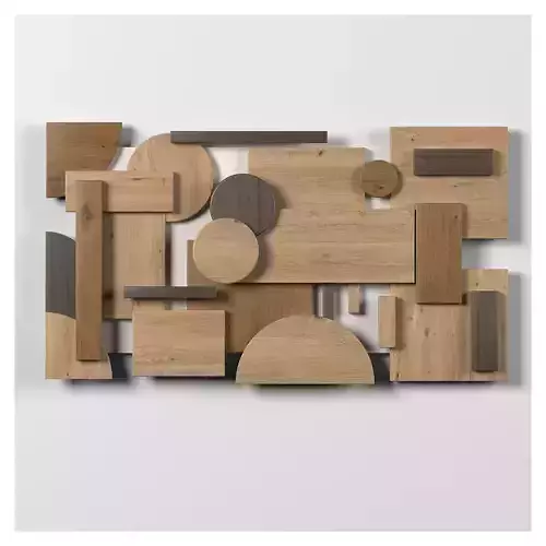 Wall shapes Decoration - Wood - 90x50 - Collection - Part 1