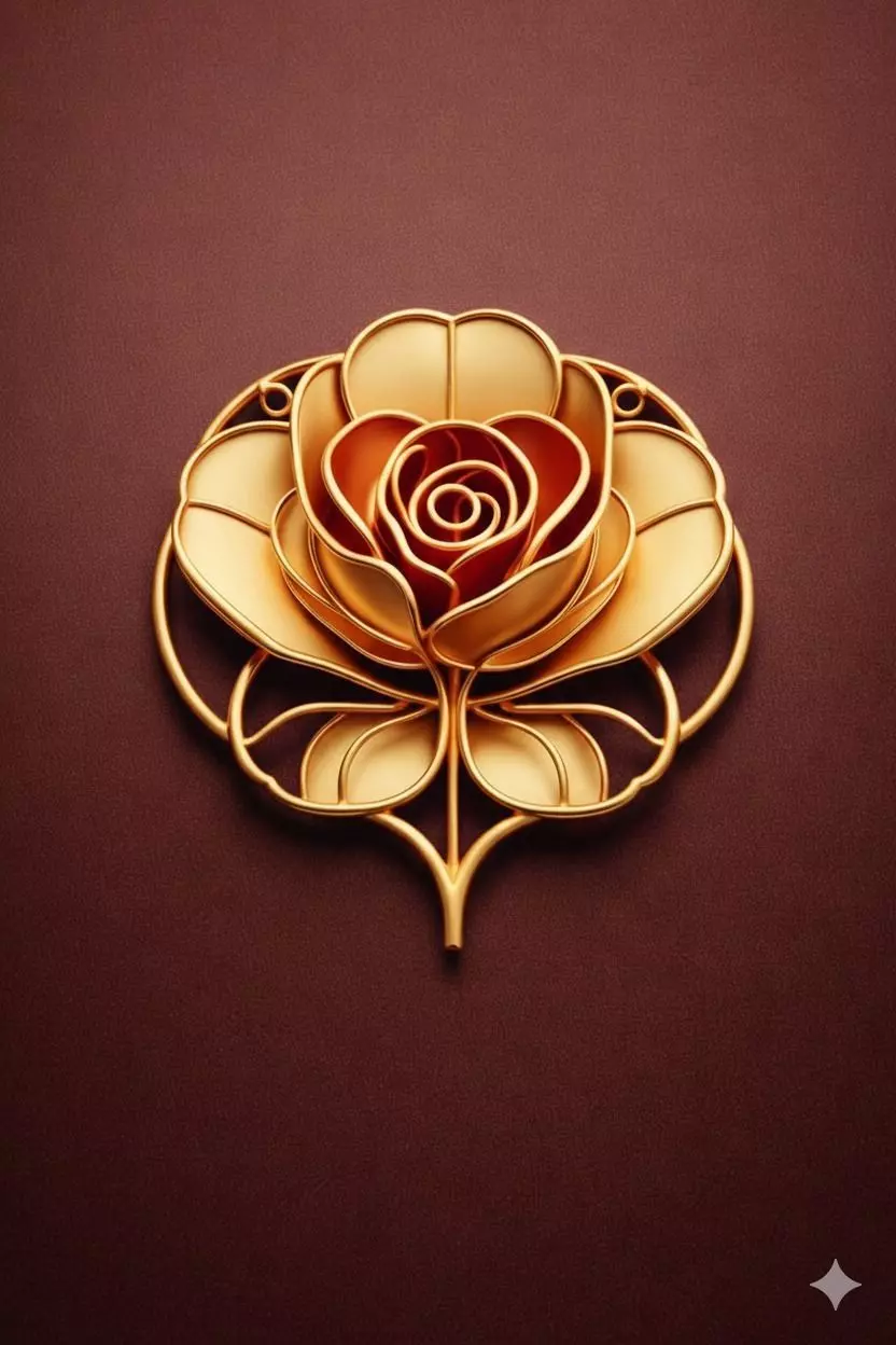 Rose pendant Rose charms 3D print model
