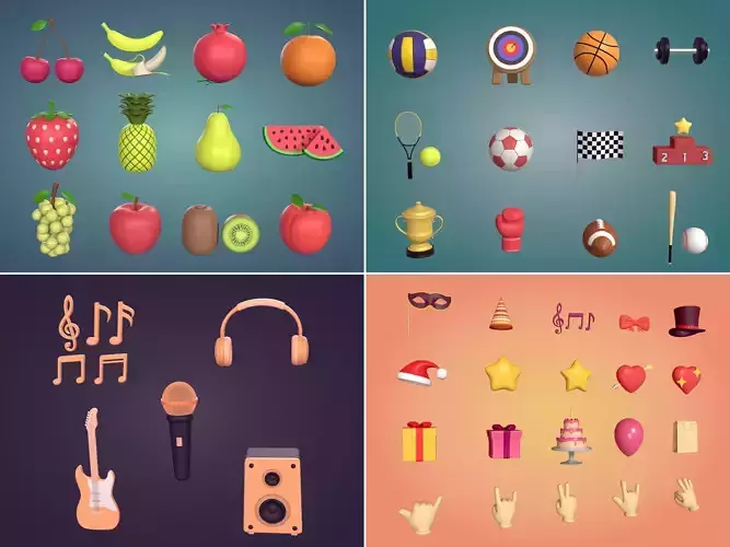 Ocstard Collection 32 Low-poly 3D model