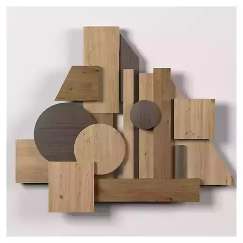 Wall shapes Decoration - Wood - 80x60 - Collection - Part 9
