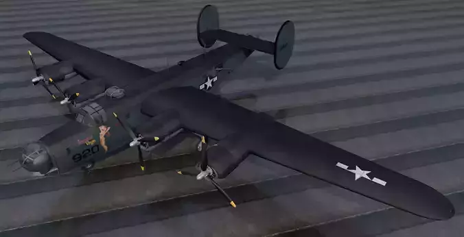 Consolidated PB4Y-1 Liberator 3D model