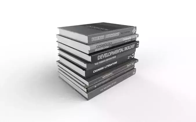 3D model Fake Book Set 07-02 VR / AR / low-poly | CGTrader