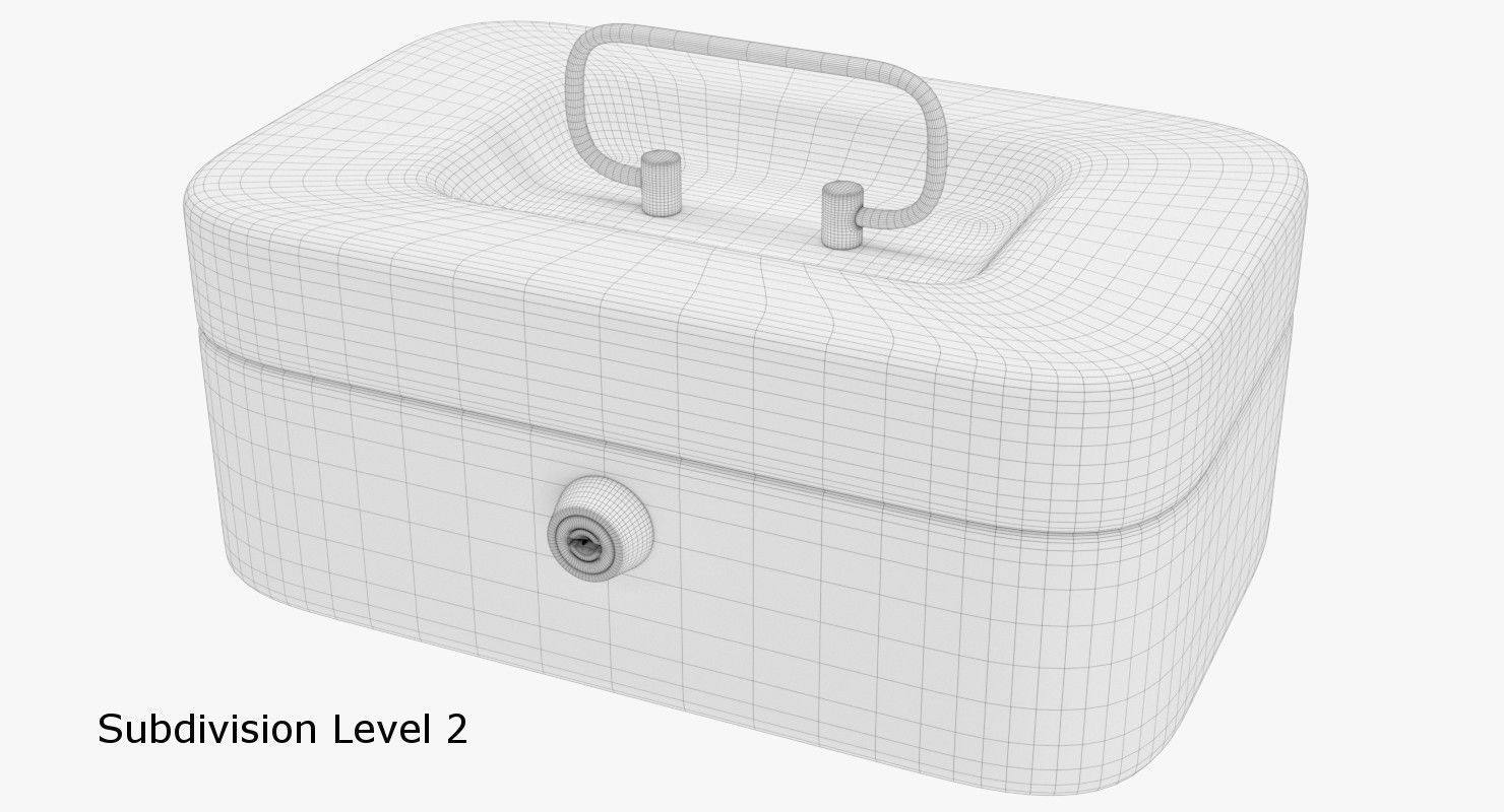 Cash Box 3D model_7