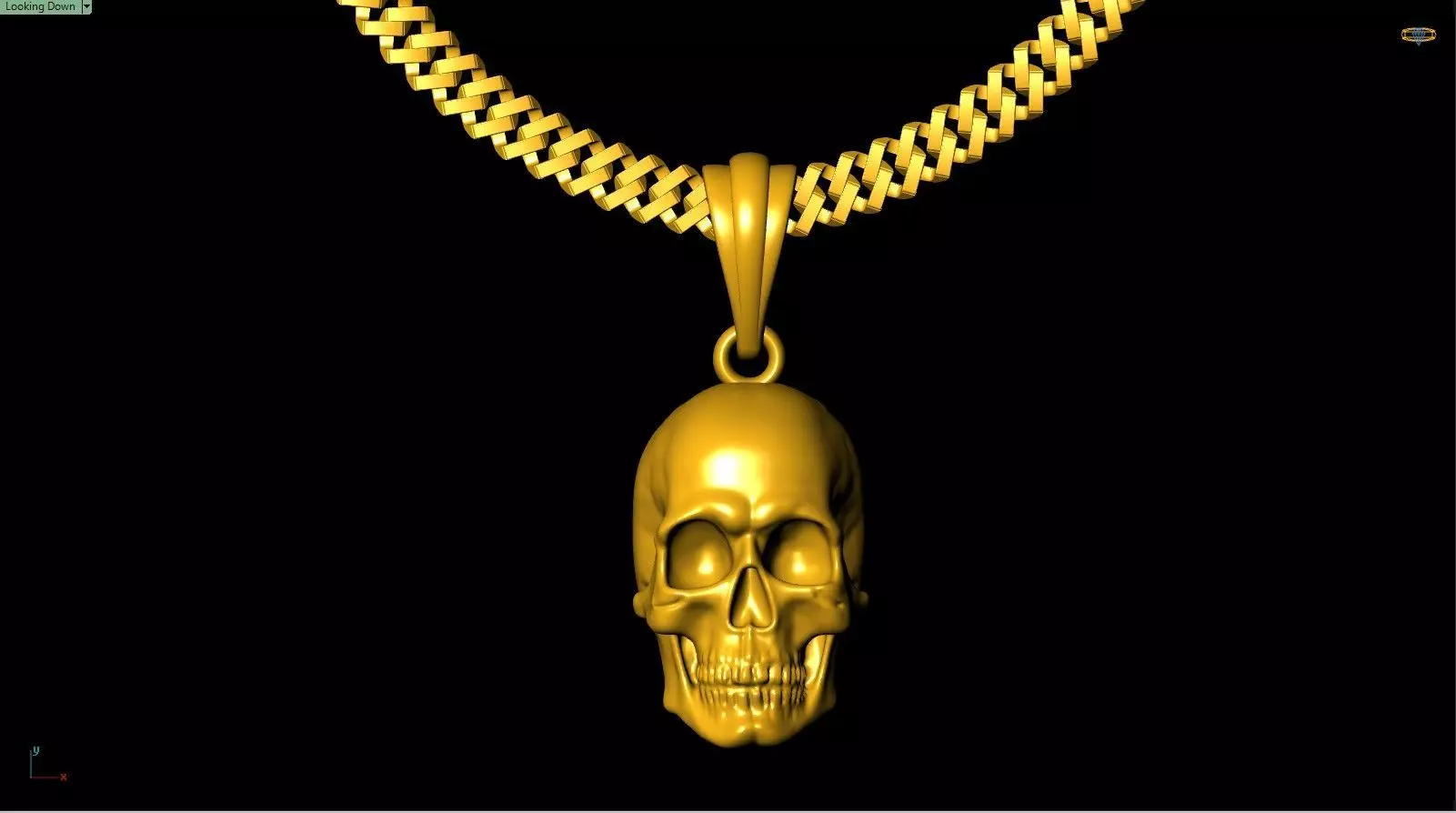 skull charm 3D print model