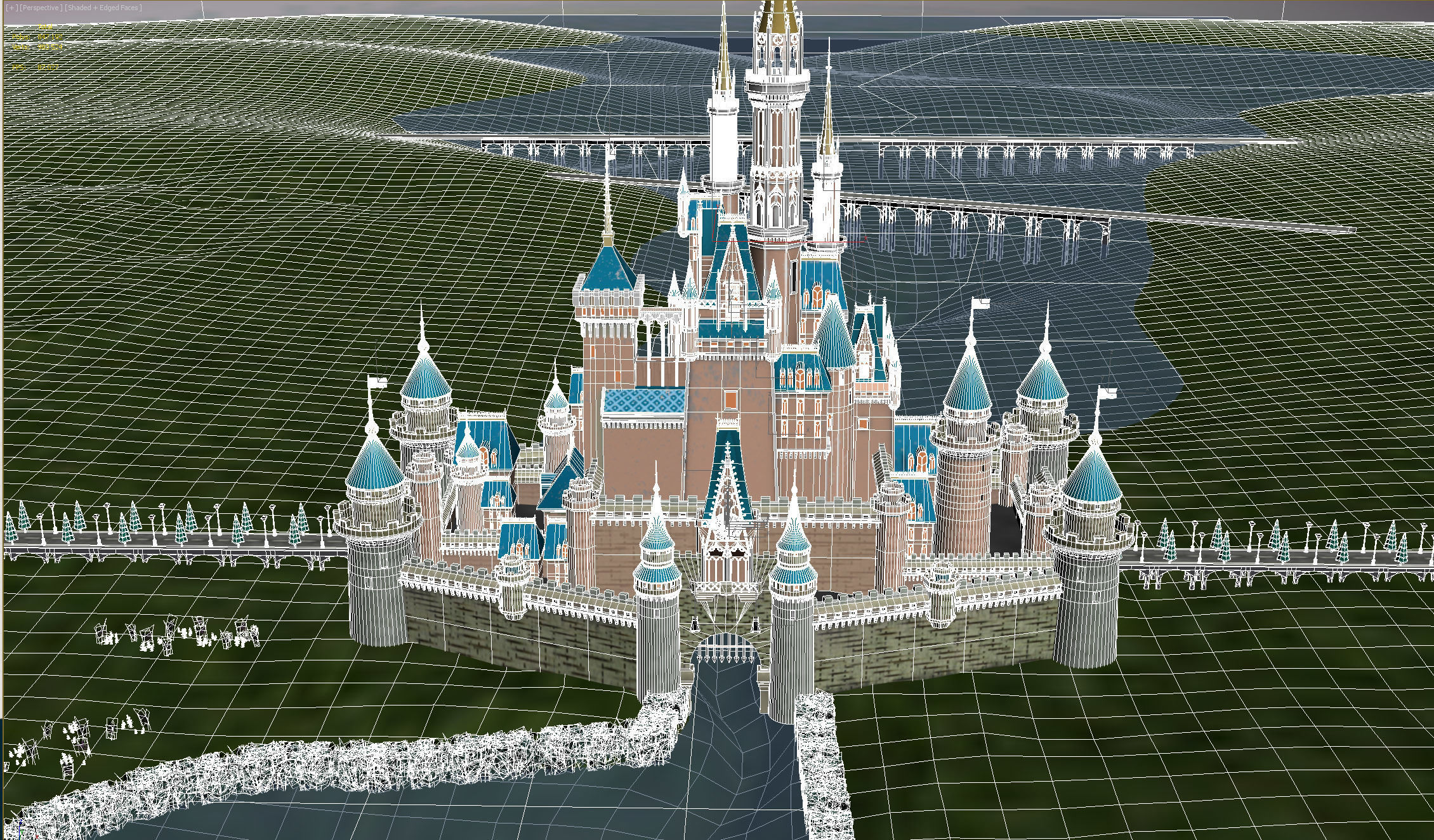 Disney Cinderella Castle 3D model_16