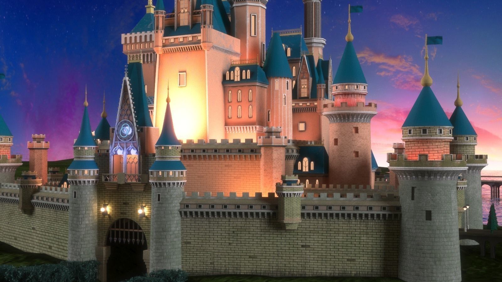 Disney Cinderella Castle 3D model_6
