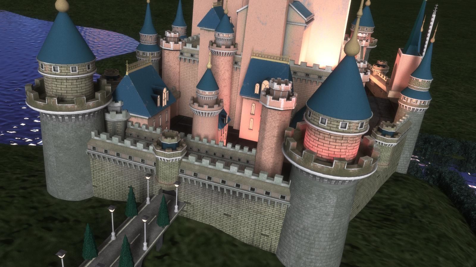 Disney Cinderella Castle 3D model_10
