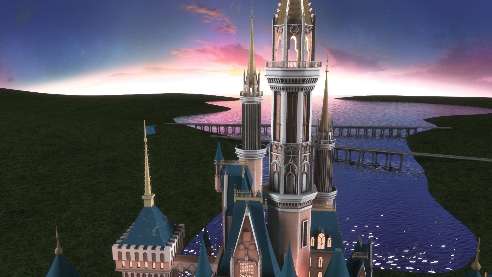 Disney Cinderella Castle 3D model_11