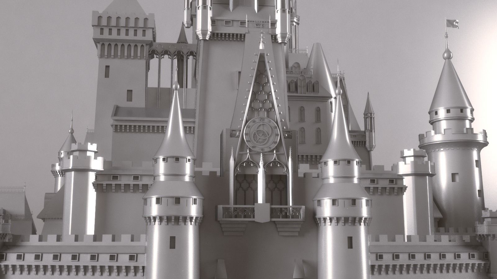 Disney Cinderella Castle 3D model_15