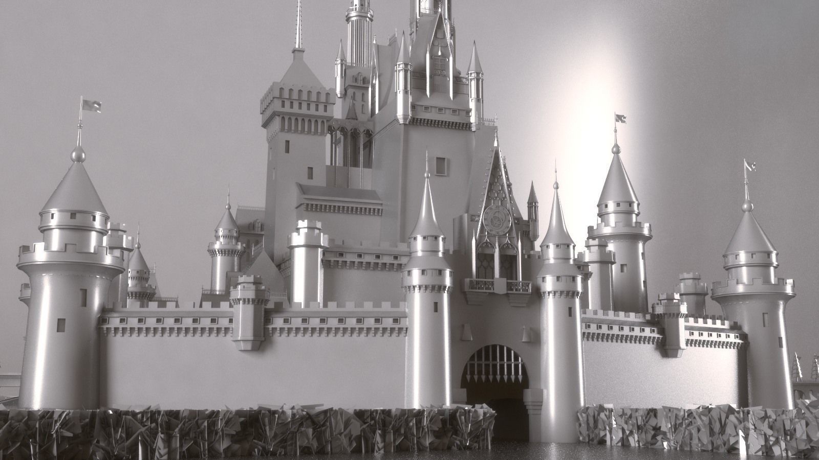 Disney Cinderella Castle 3D model_14