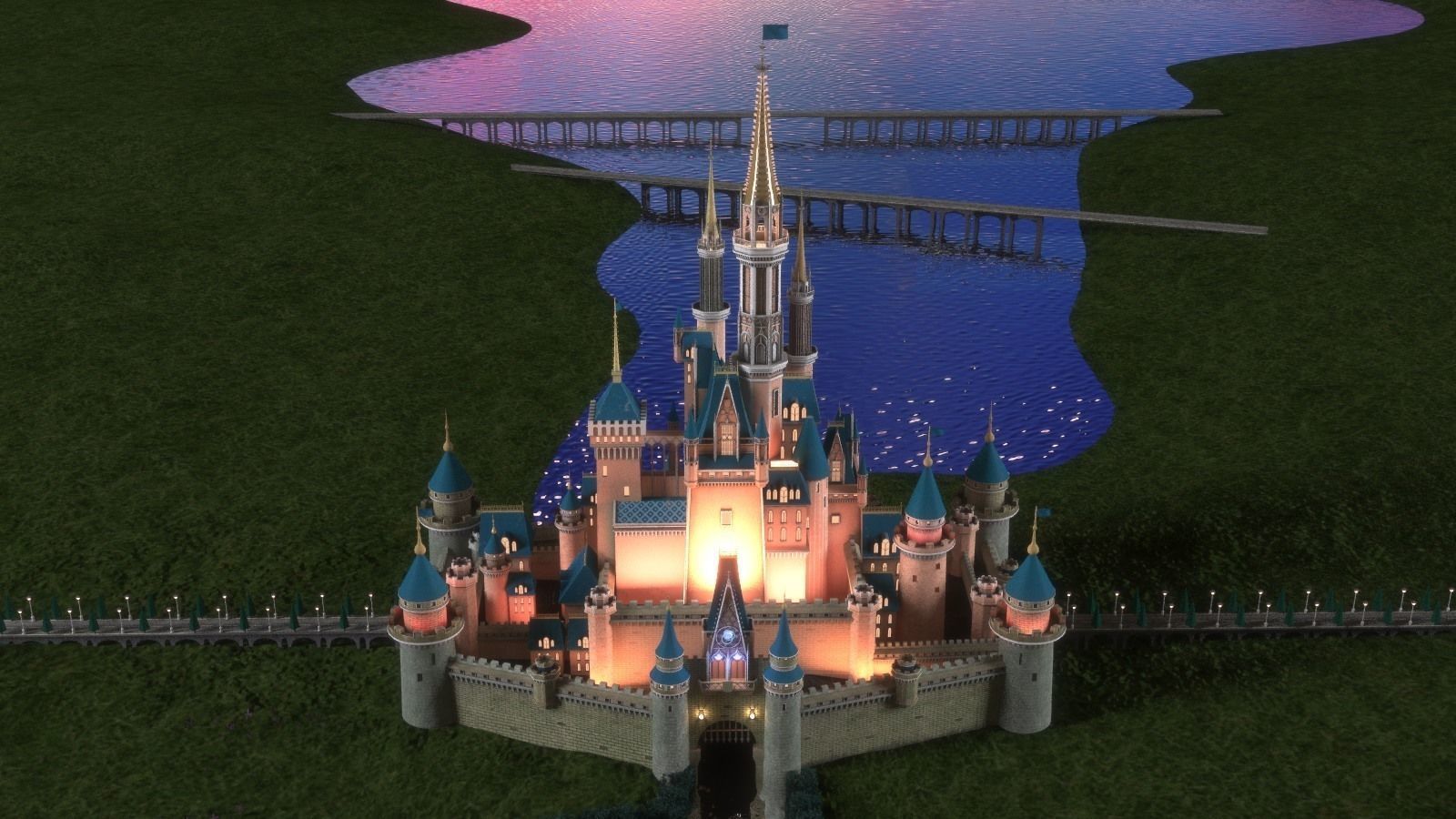 Disney Cinderella Castle 3D model_7