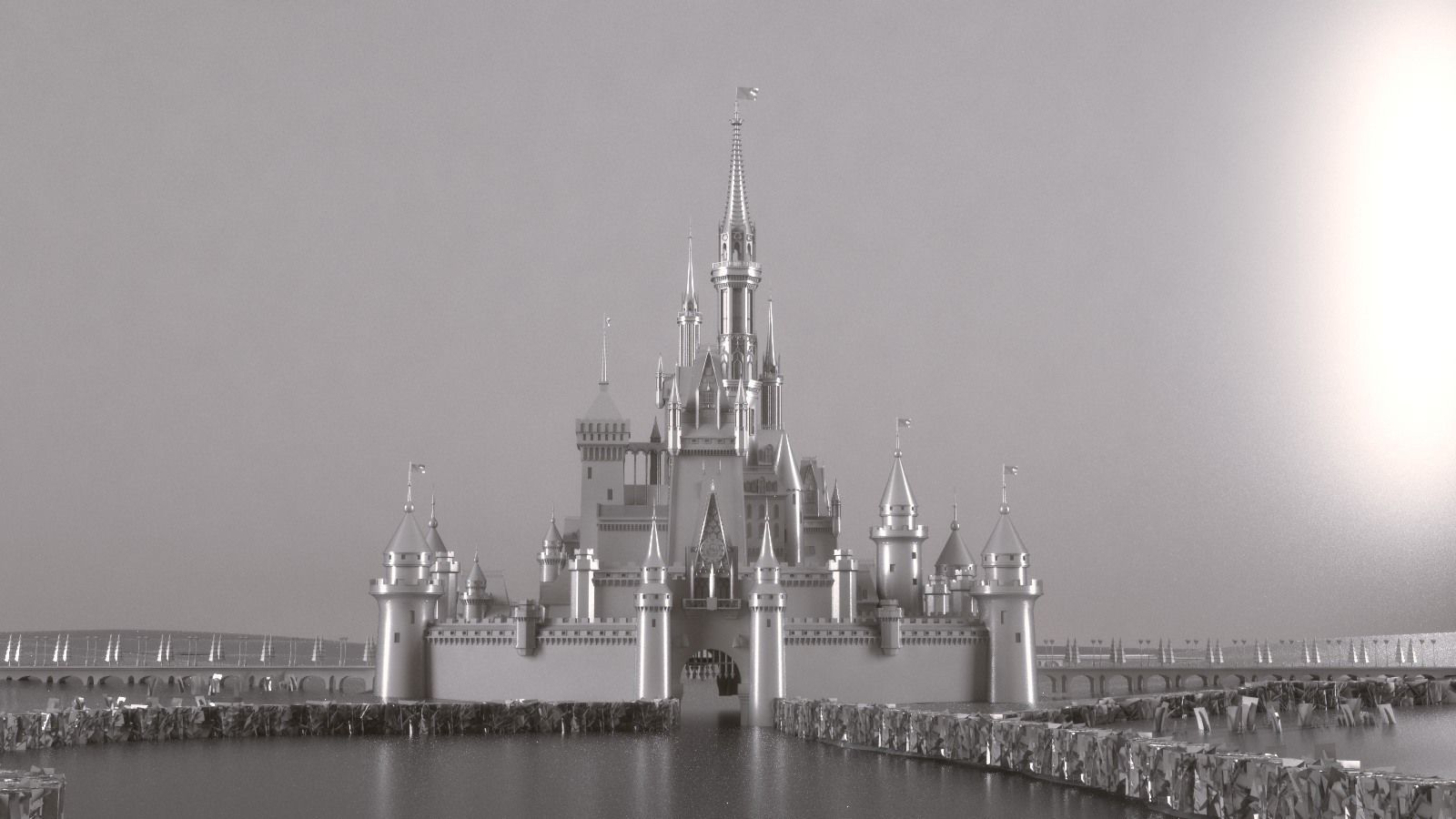 Disney Cinderella Castle 3D model_13