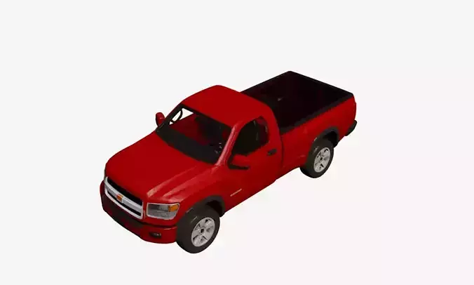 Realistic Pickup Truck 3D Model Modern Utility Vehicle