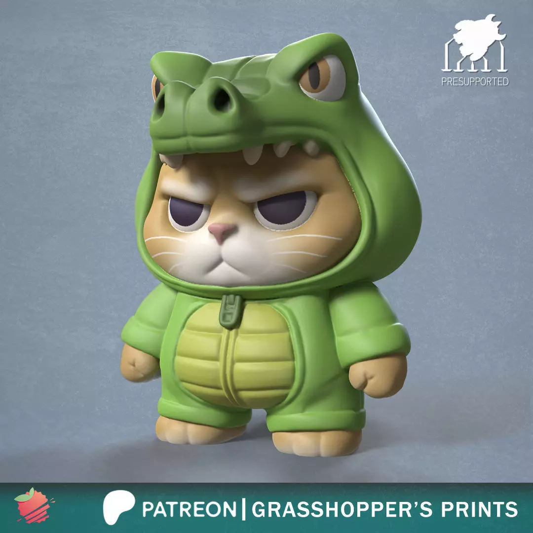 Costumed Cat Crocodile 3D print model