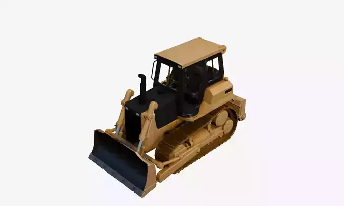 Bulldozer Construction Vehicle 3D Model Heavy Machinery 01