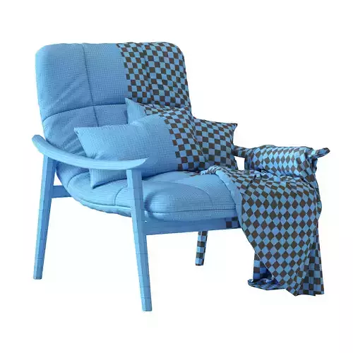 Fynn Saddle Armchair from Minotti 3D model 5