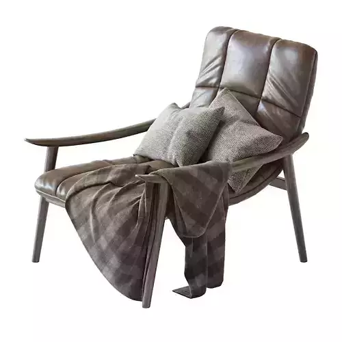 Fynn Saddle Armchair from Minotti 3D model 2