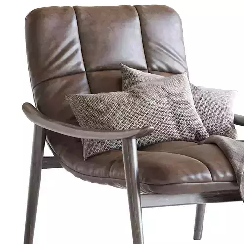 Fynn Saddle Armchair from Minotti 3D model 6