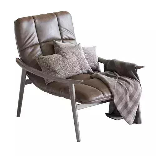 Fynn Saddle Armchair from Minotti 3D model 3