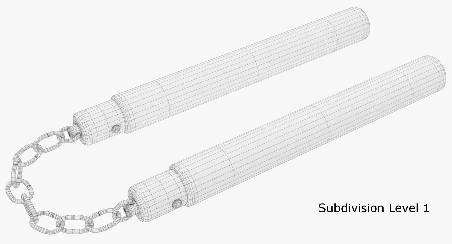 Nunchucks gold dragon jump rope 3D model_6