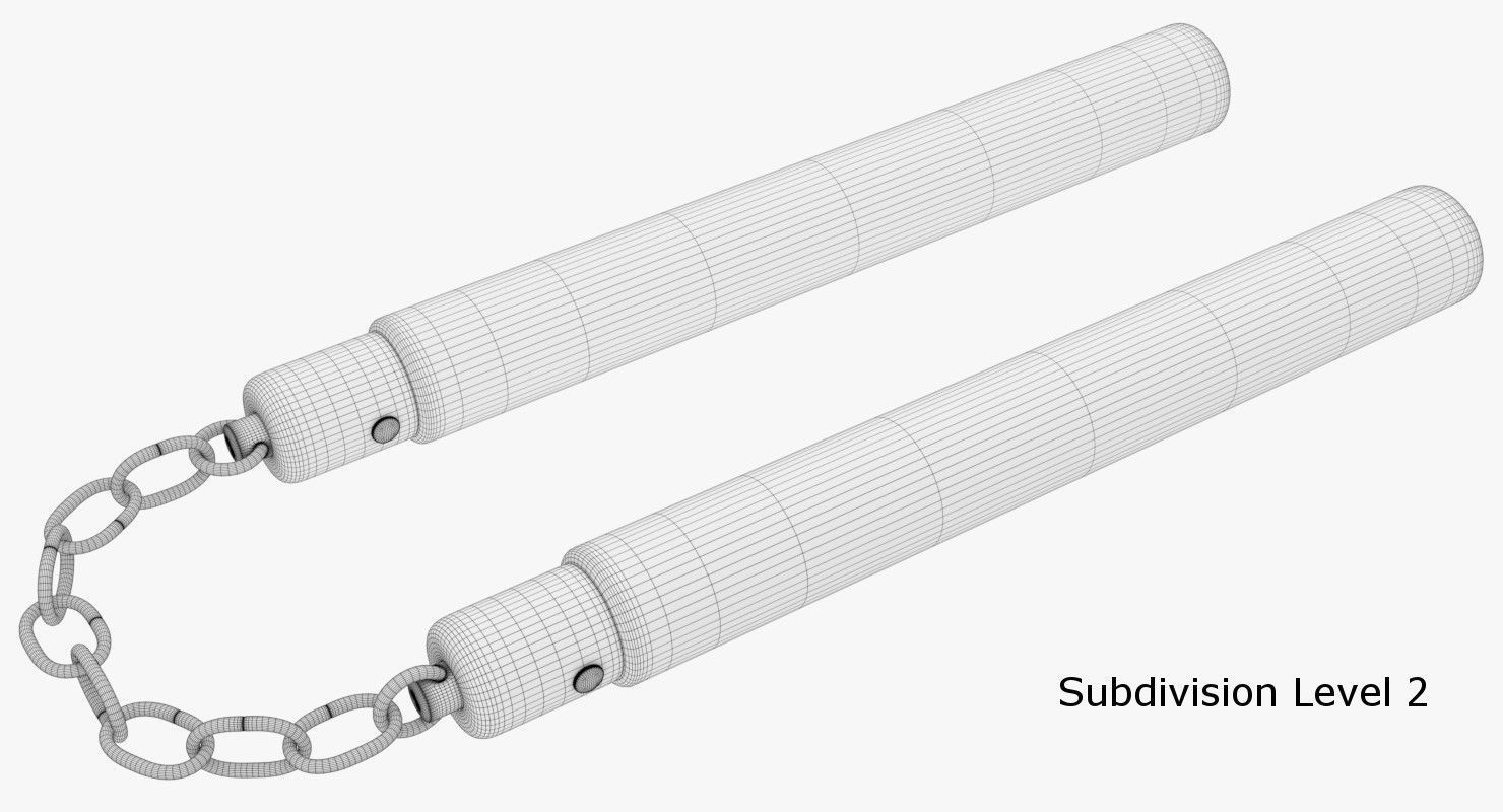 Nunchucks gold dragon jump rope 3D model_7