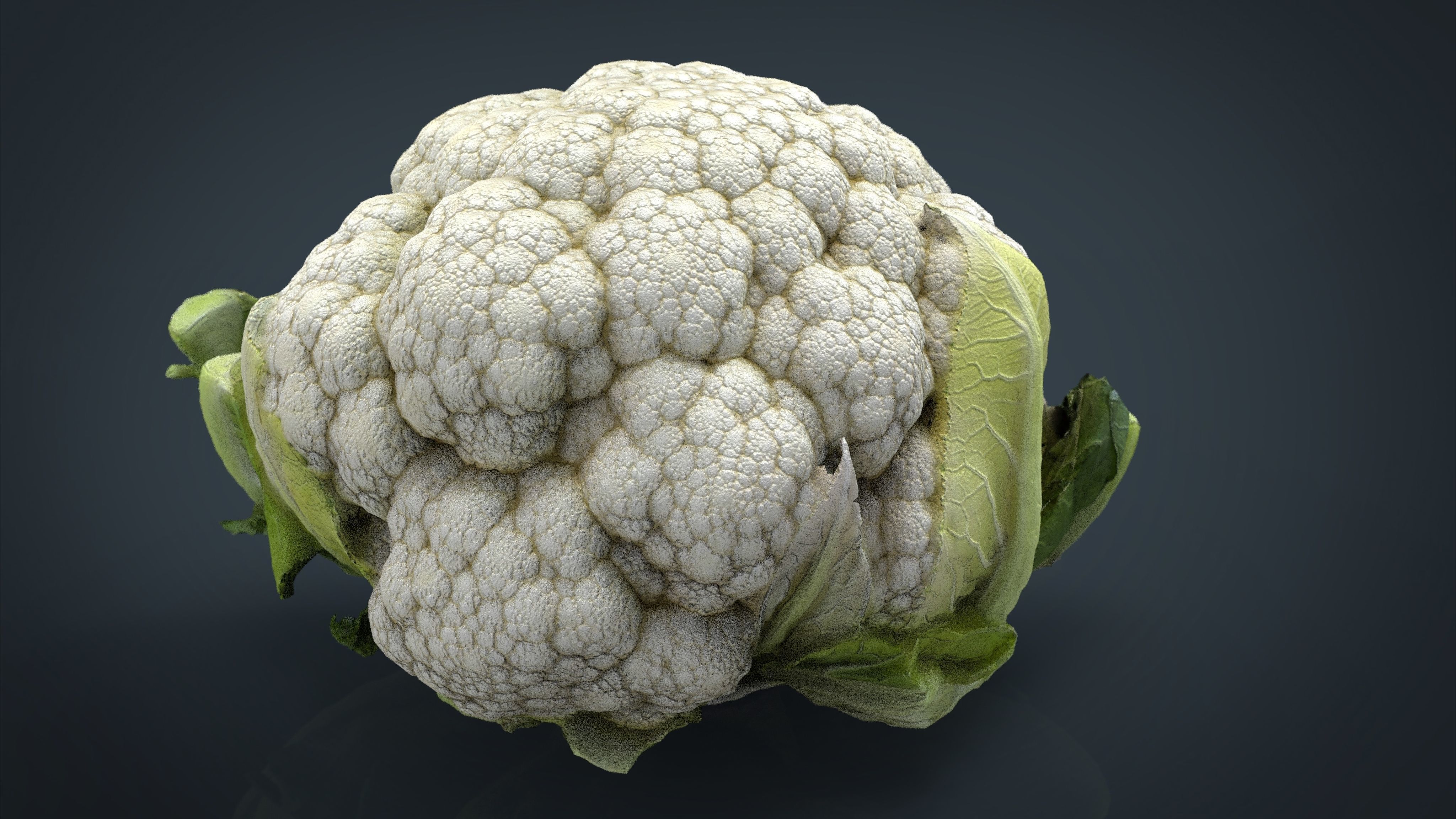 Cauliflower Low-poly 3D model_2