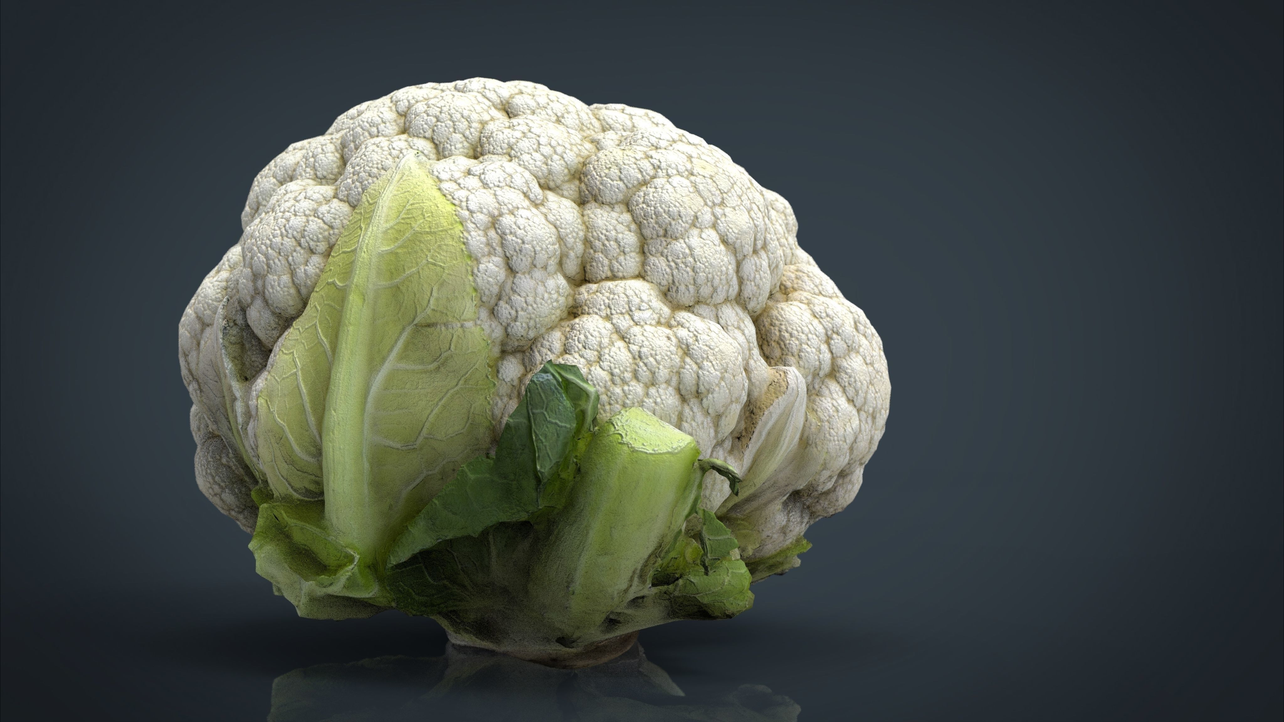 Cauliflower Low-poly 3D model_4
