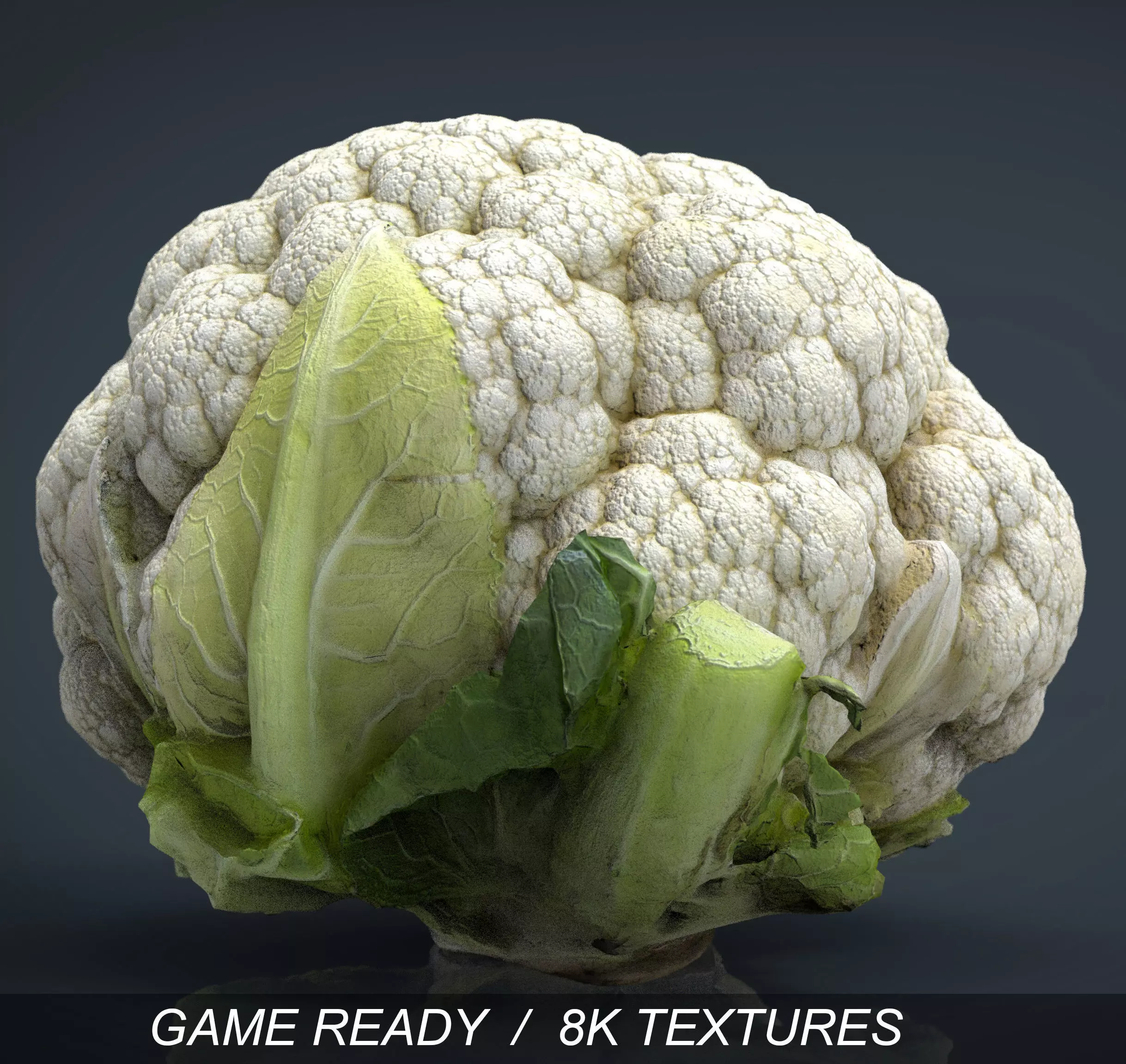 Cauliflower Low-poly 3D model_0