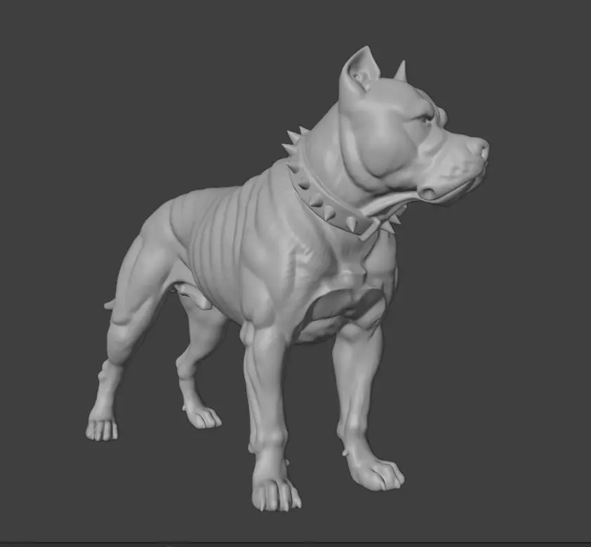 Dog Pit Bull terrier 3d model stl file 3D print model