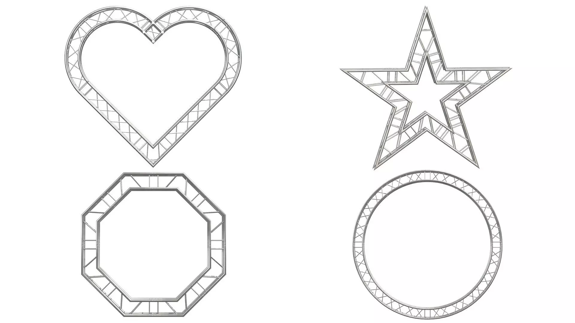 Modular Truss Shape Collection 3D Model Pack