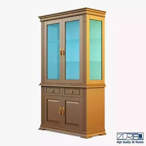Victory wooden cabinet with glass doors