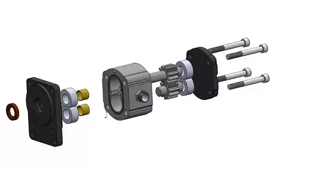 Industrial Hydraulic Pump - High Detail 3D Model 3D model