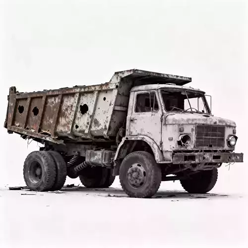 Weathered Industrial Concrete Mixer Truck 3D Model