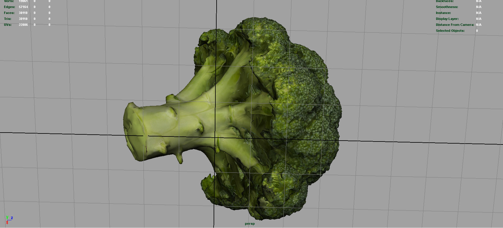 Broccoli   High and Low Poly blend 4 4 Included Low-poly 3D model_13